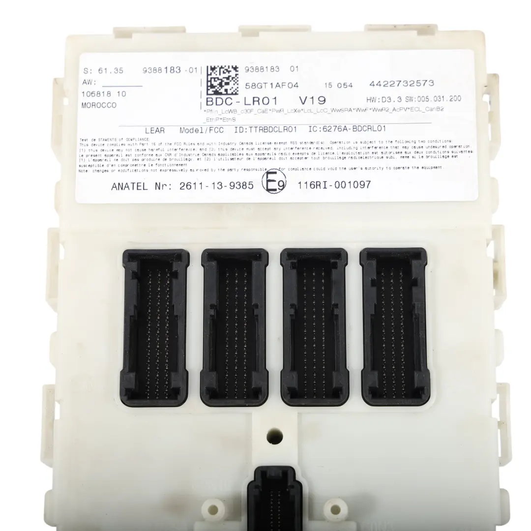 BMW F45 Active Tourer Módulo Control Carrocería ECU - SKU 9388183 - Número de pieza 9388183