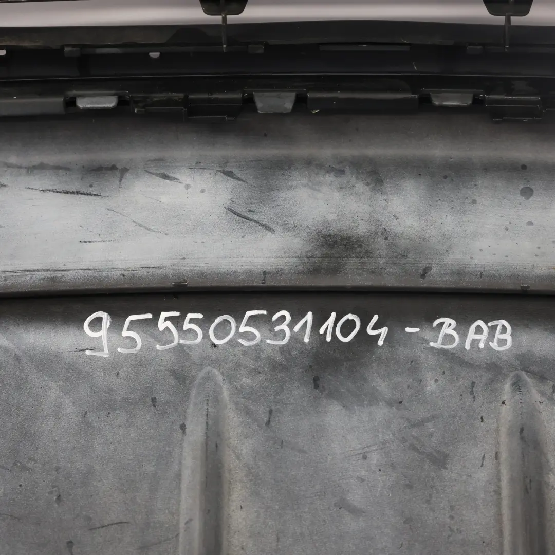 Front Bumper Trim Panel Covering Basalt Black Metallic - C9Z to Porsche Cayenne 9PA with Part number 95550531104 Porsche Cayenne 9PA Front Bumper Trim Panel Covering Basalt Black Metallic - C9Z - SKU 95550531104-BAB - Part number 95550531104