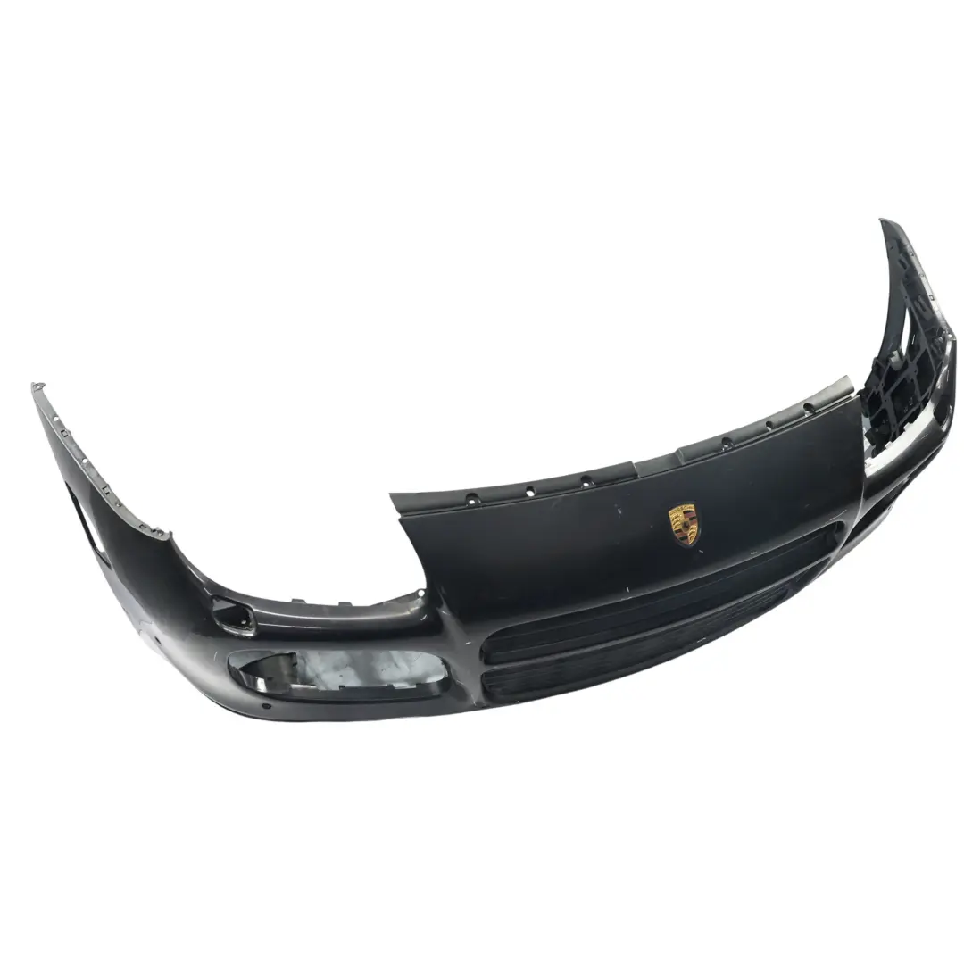 Front Bumper Trim Panel Covering Basalt Black Metallic - C9Z to Porsche Cayenne 9PA with Part number 95550531104 Porsche Cayenne 9PA Front Bumper Trim Panel Covering Basalt Black Metallic - C9Z - SKU 95550531104-BAB - Part number 95550531104