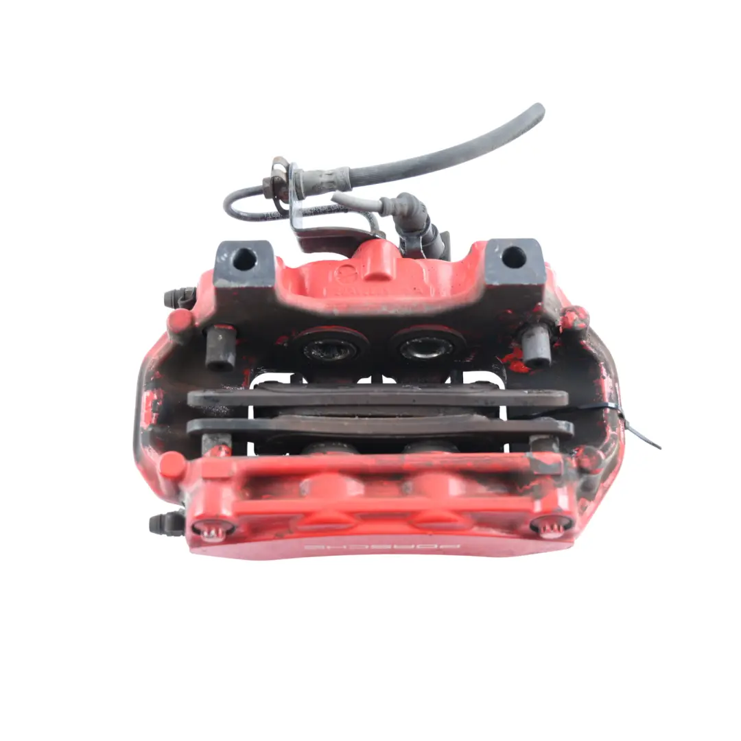 Porsche Cayenne Turbo 92A Rear Brake Caliper Housing Left N/S Red 7P0615423 - SKU 95835242361 - Part number 95835242361