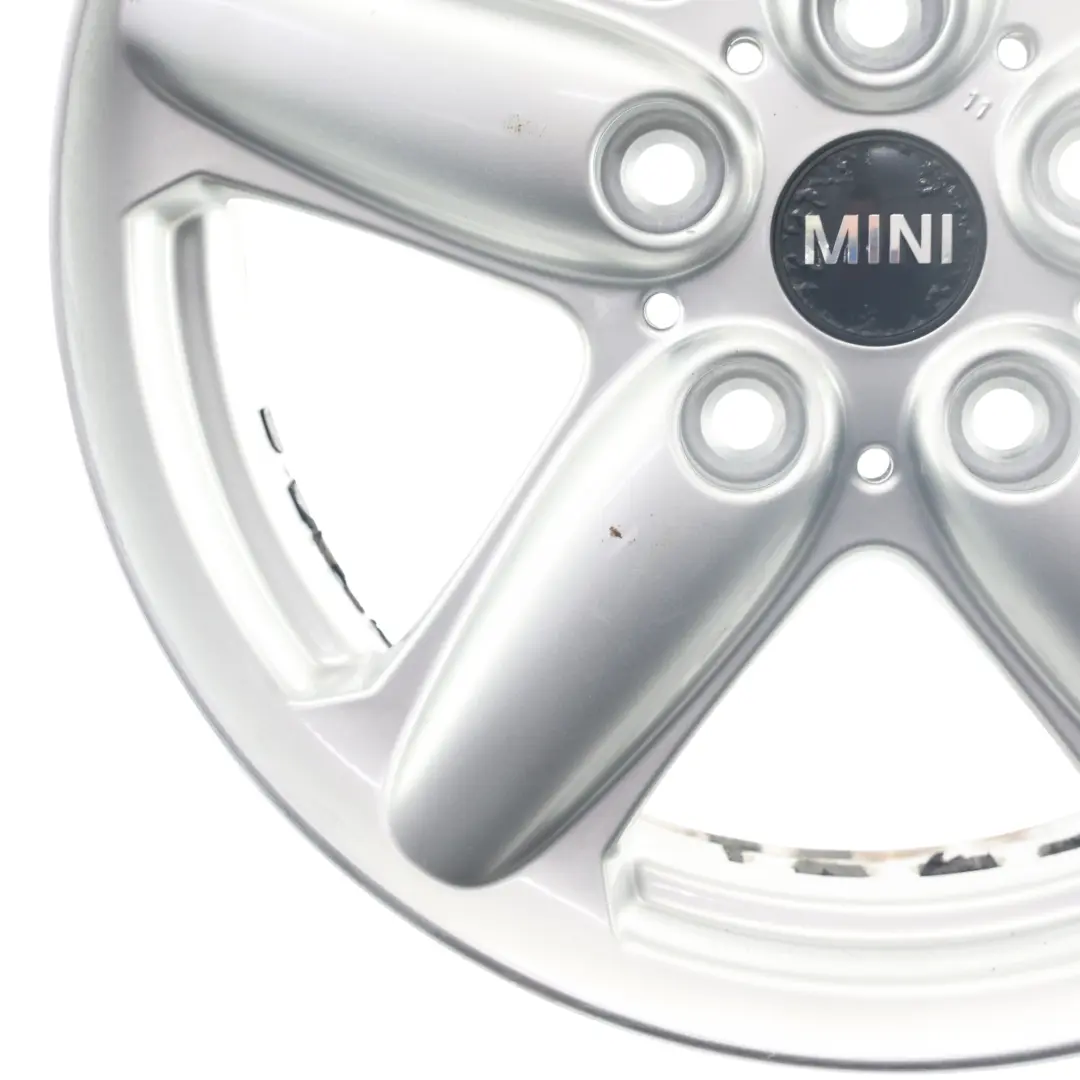 Mini Cooper R60 R61 Llanta De aleacion De plata 16" 6,5J 5-Star Single Spoke 124 - SKU 9803720-2 - Número de pieza 9803720
