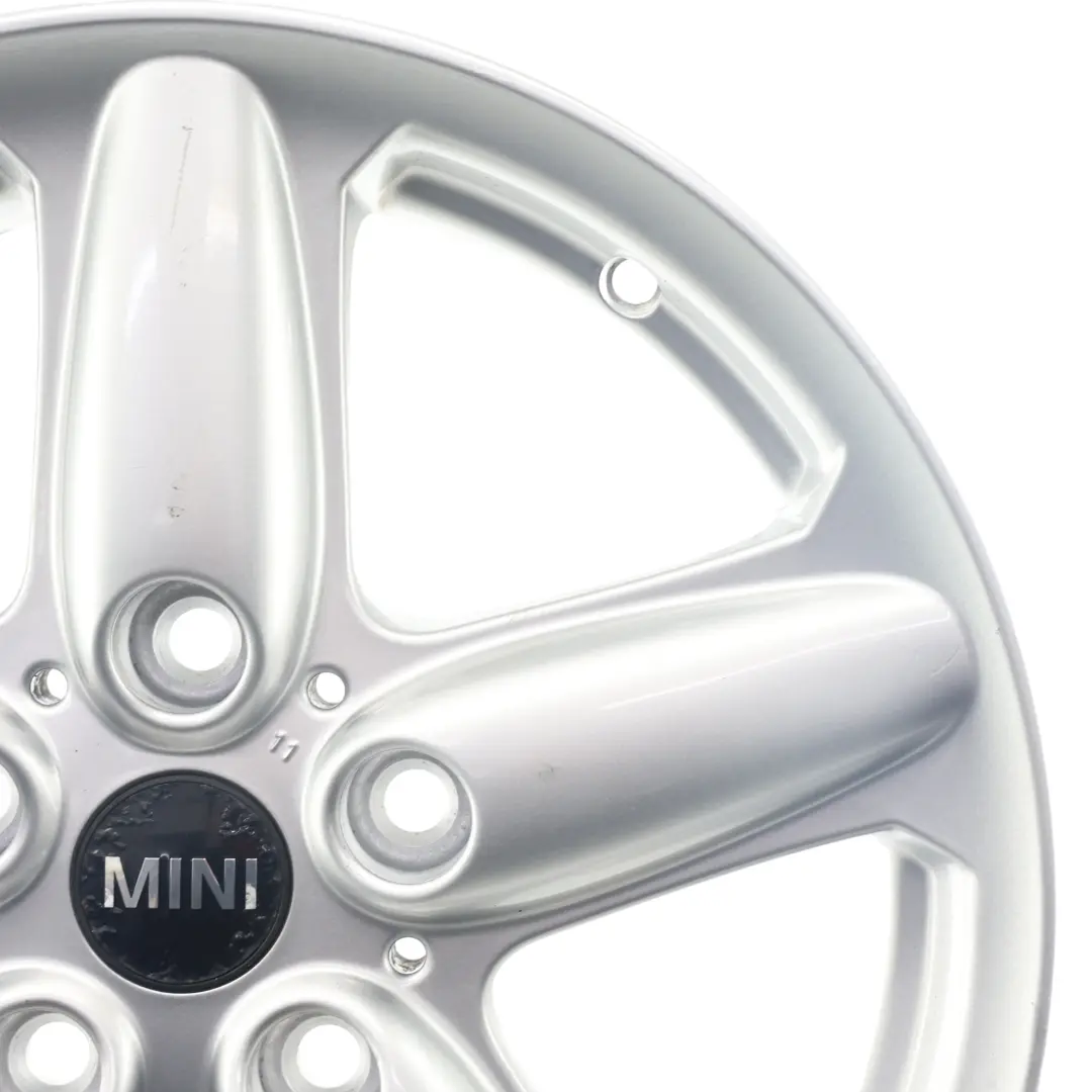 Alloy Rim 16" 6,5J 5-Star Single Spoke 124 to Mini R60 R61 Silver Wheel with Part number 9803720 Mini R60 R61 Silver Wheel Alloy Rim 16" 6,5J 5-Star Single Spoke 124 - SKU 9803720-2 - Part number 9803720