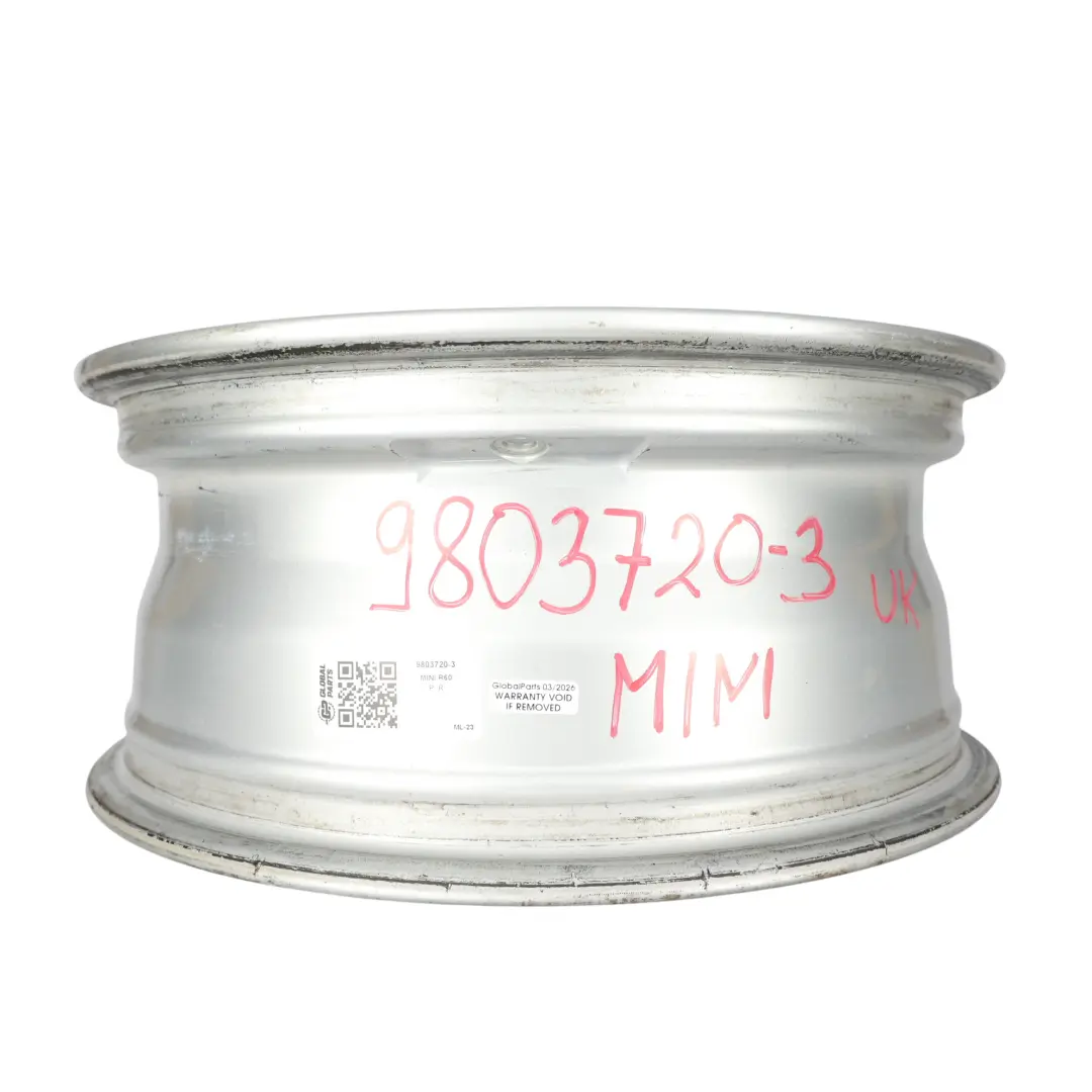 Mini Cooper One R60 R61 Wheel Alloy Rim 16" 6,5J Silver 5-Star Single Spoke 124 - SKU 9803720-3 - Part number 9803720