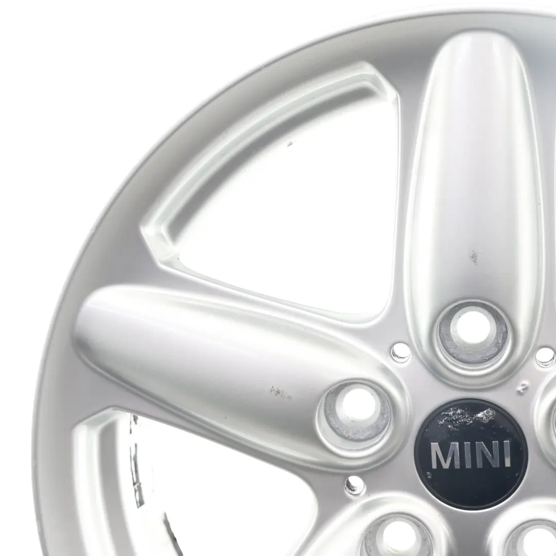 Mini One R60 R61 Llanta Aleación 16" 6,5J Plata 5-Estrellas Radio Único 124 - SKU 9803720-3 - Número de pieza 9803720