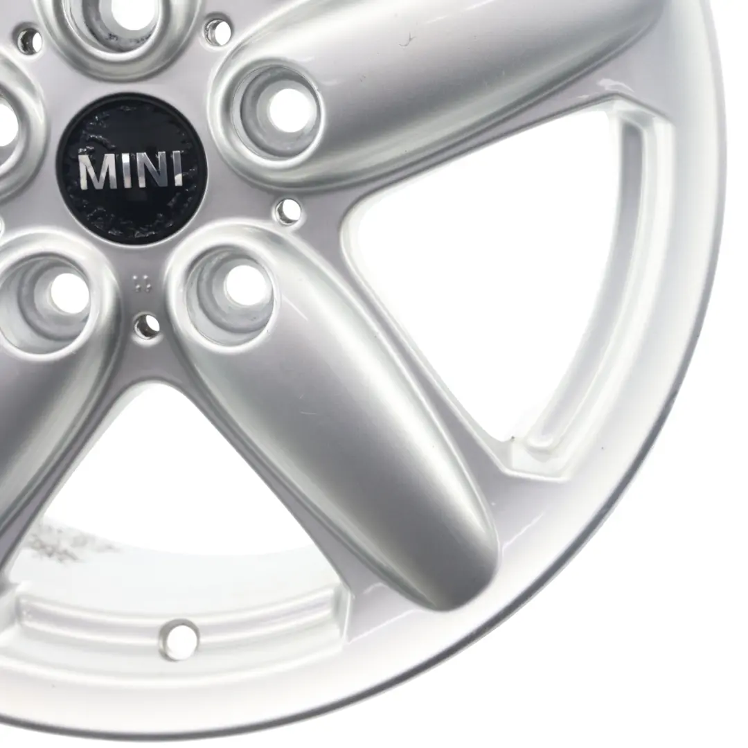 Mini Cooper One R60 R61 Wheel Alloy Rim 16" 6,5J Silver 5-Star Single Spoke 124 - SKU 9803720-3 - Part number 9803720