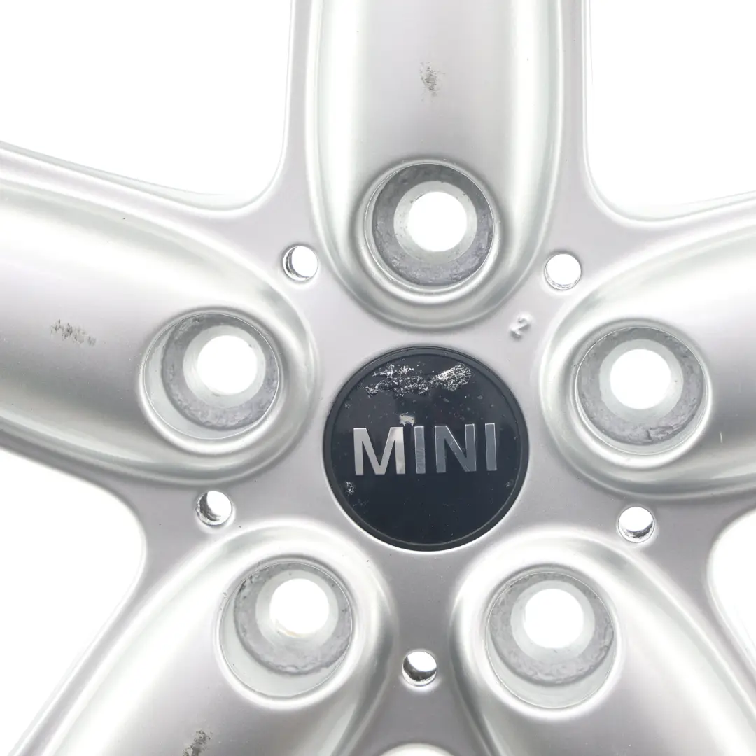 Llanta Aleación 16" 6,5J Plata 5-Estrellas Radio Único 124 para Mini One R60 R61 con número de pieza 9803720 Mini One R60 R61 Llanta Aleación 16" 6,5J Plata 5-Estrellas Radio Único 124 - SKU 9803720-3 - Número de pieza 9803720