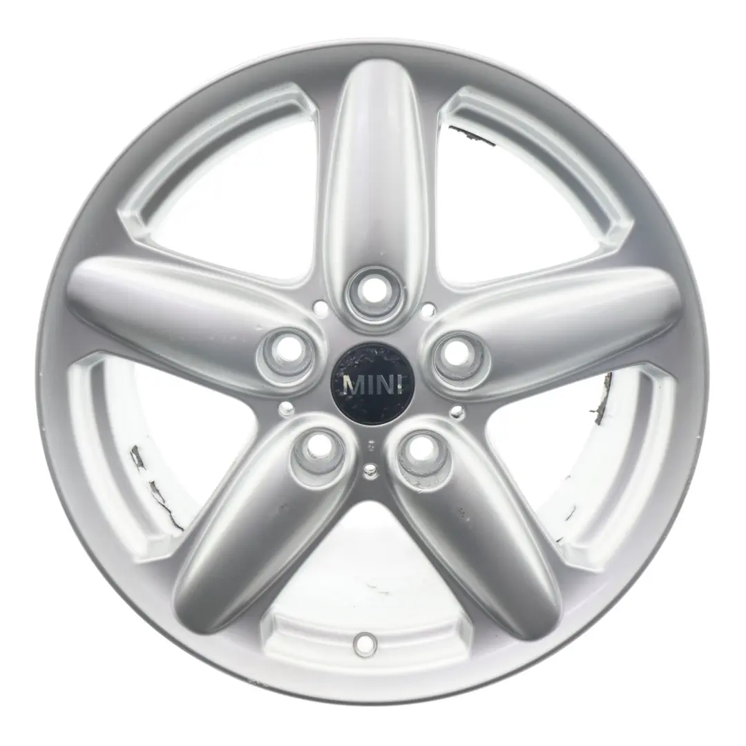 Mini Cooper R60 Silver Wheel Alloy Rim 16" 6,5J ET:46 5-Star Single Spoke 124 - SKU 9803720-4 - Part number 9803720
