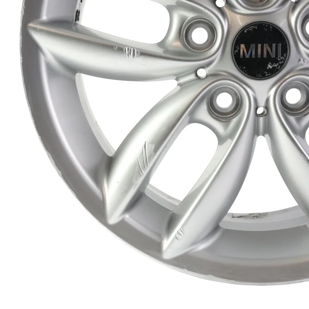 Alloy Rim 17" 7J 5-Star Double Spoke 124 ET:50 to Mini R60 R61 Silver Wheel with Part number 9803723 Mini R60 R61 Silver Wheel Alloy Rim 17" 7J 5-Star Double Spoke 124 ET:50 - SKU 9803723-1 - Part number 9803723