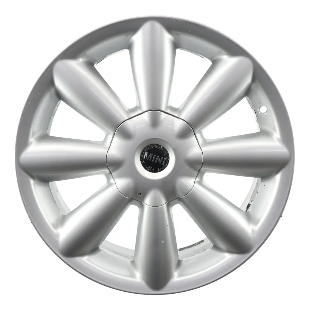 Silber Alu Felge Alufelge 18" ET:52 7,5J Turbo Fan 126 für Mini Cooper R60 R61 mit Teilenummer 9803724 Mini Cooper R60 R61 Silber Alu Felge Alufelge 18" ET:52 7,5J Turbo Fan 126 - SKU 9803724-1 - Teilenummer 9803724