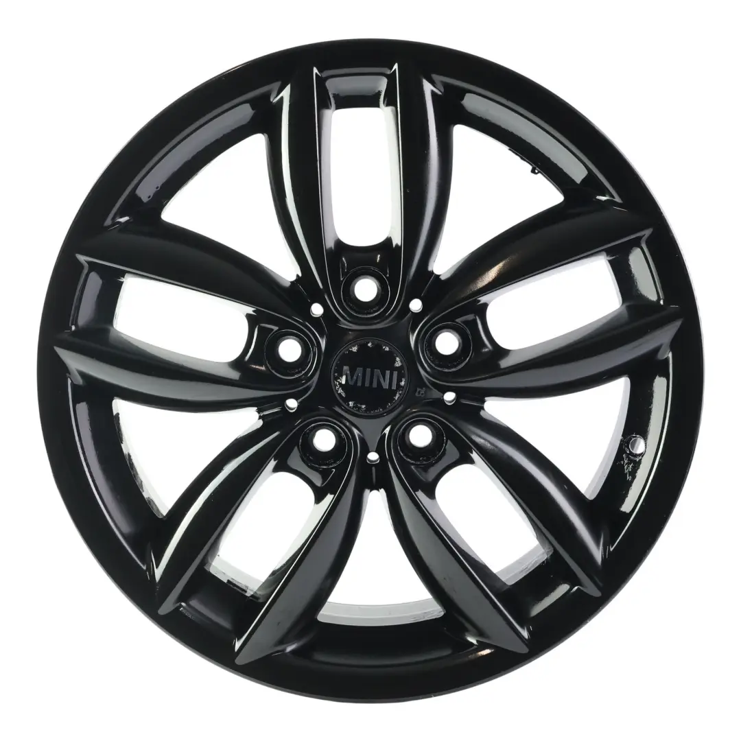 Rim Alloy Black 17" 7J ET:50 5-Star Double Spoke 124 to Mini Cooper R60 R61 Wheel with Part number 9803726 Mini Cooper R60 R61 Wheel Rim Alloy Black 17" 7J ET:50 5-Star Double Spoke 124 - SKU 9803726-5 - Part number 9803726