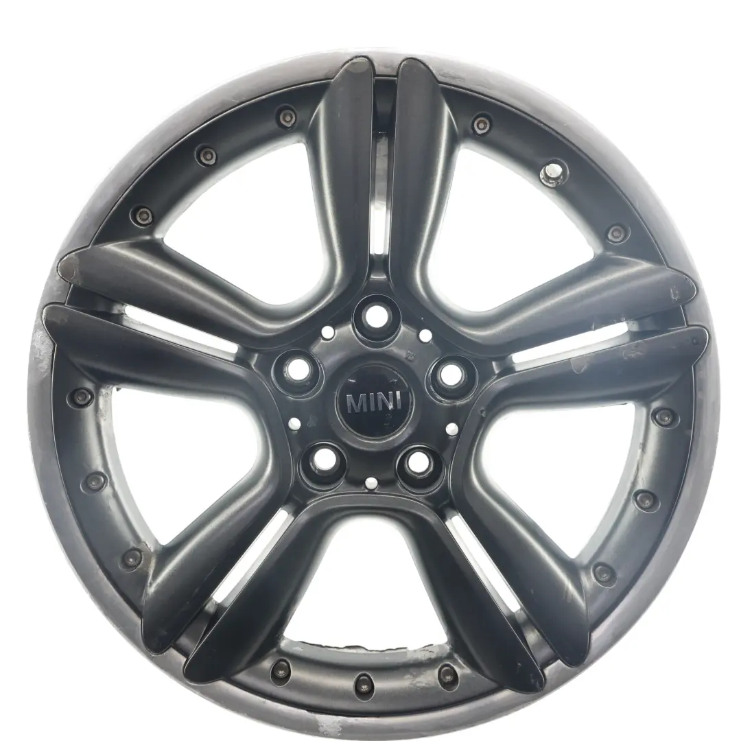 Anthracite Wheel Alloy Rim 18" 7.5J ET:52 Double Spoke 127 to Mini R60 R61 with Part number 9804376 Mini R60 R61 Anthracite Wheel Alloy Rim 18" 7.5J ET:52 Double Spoke 127 - SKU 9804376-3 - Part number 9804376