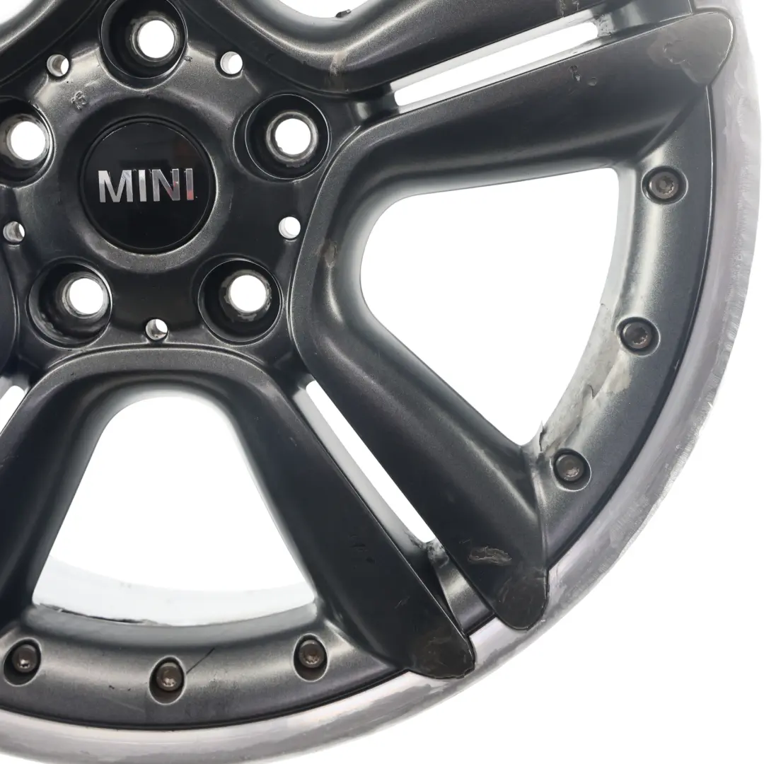 Anthracite Wheel Alloy Rim 18" 7.5J ET:52 Double Spoke 127 to Mini R60 R61 with Part number 9804376 Mini R60 R61 Anthracite Wheel Alloy Rim 18" 7.5J ET:52 Double Spoke 127 - SKU 9804376-4 - Part number 9804376