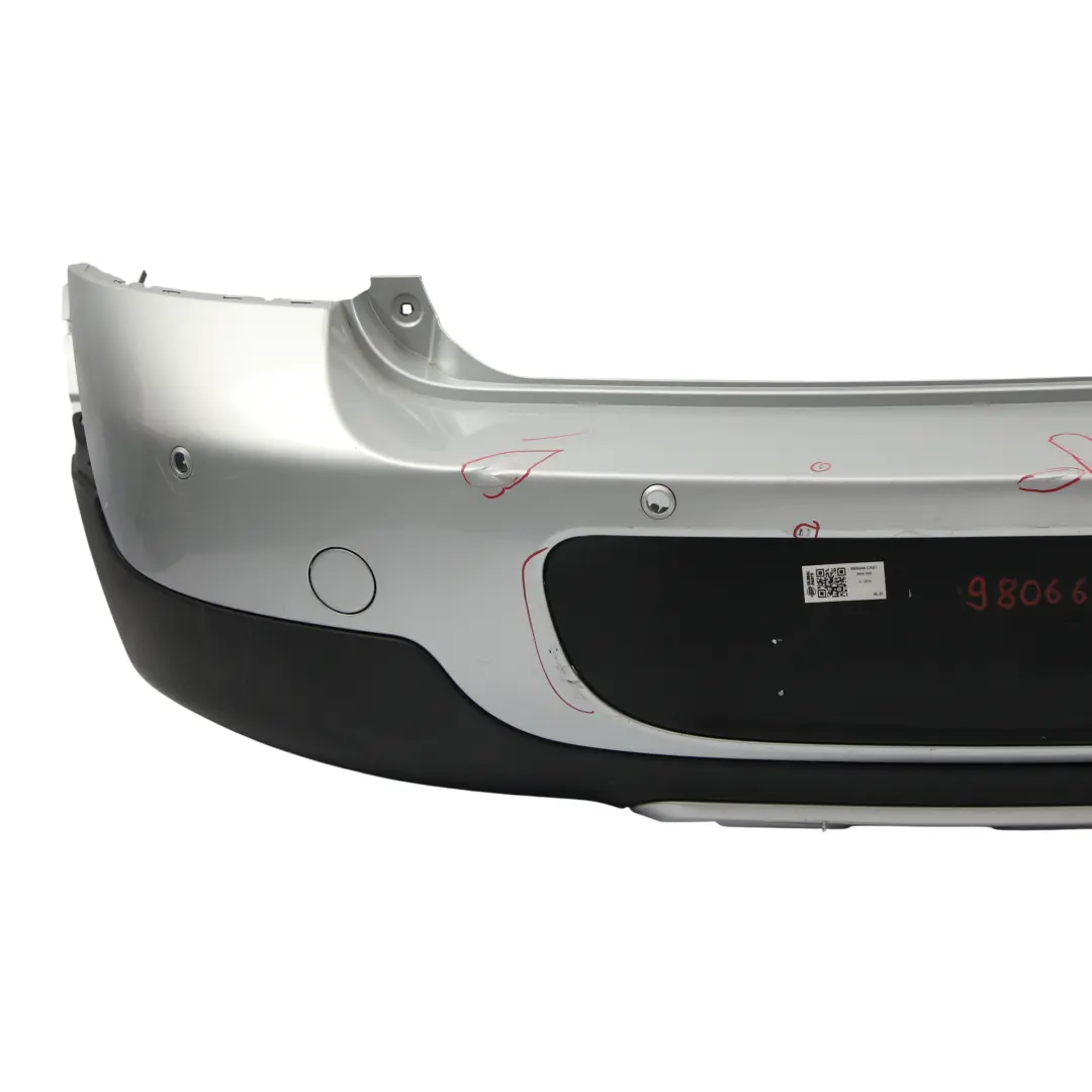 Bumper Trim Panel Cover PDC Crystal Silver Metallic B12 to Mini Countryman R60 Rear with Part number 9806645 Mini Countryman R60 Rear Bumper Trim Panel Cover PDC Crystal Silver Metallic B12 - SKU 9806645-CRS1 - Part number 9806645