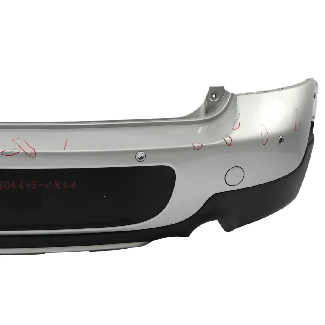 Bumper Trim Panel Cover PDC Crystal Silver Metallic B12 to Mini Countryman R60 Rear with Part number 9806645 Mini Countryman R60 Rear Bumper Trim Panel Cover PDC Crystal Silver Metallic B12 - SKU 9806645-CRS1 - Part number 9806645