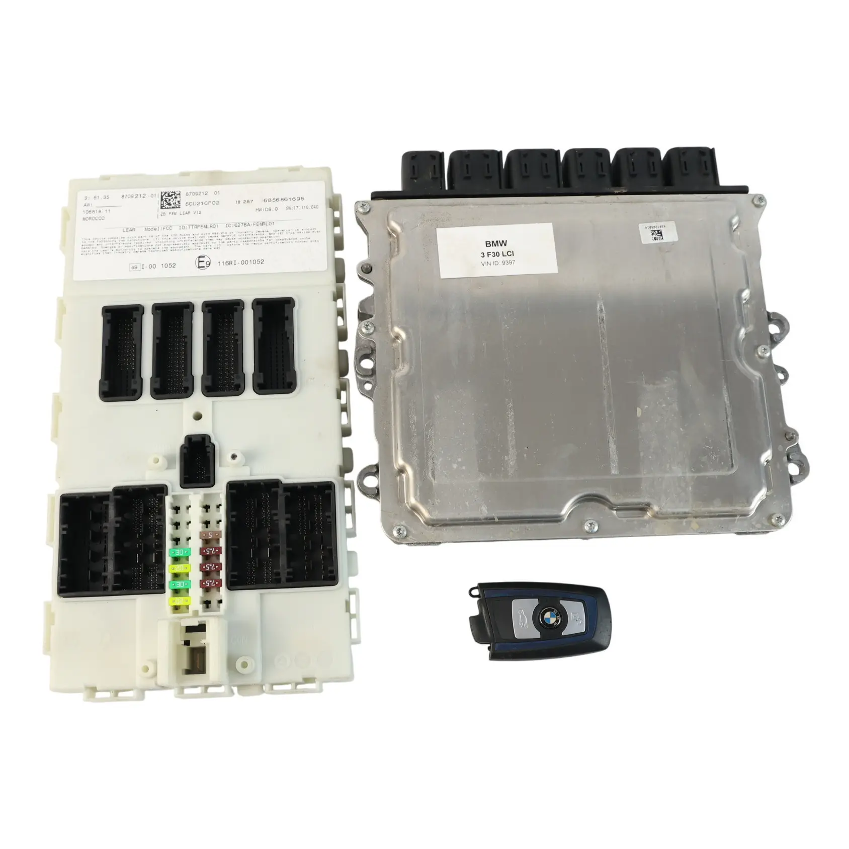 BMW F30 LCI 320i B48 Kit Unité Contrôle Moteur DME ECU FEM + Clé 9894912 Auto