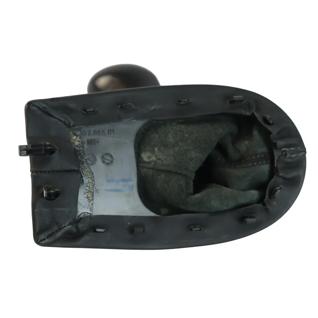 Pomo Palanca Cambios Negro Cuero 6 Velocidades para Porsche Boxster 986 con número de pieza 99655265501 Porsche Boxster 986 Pomo Palanca Cambios Negro Cuero 6 Velocidades - SKU 99655265501-1 - Número de pieza 99655265501