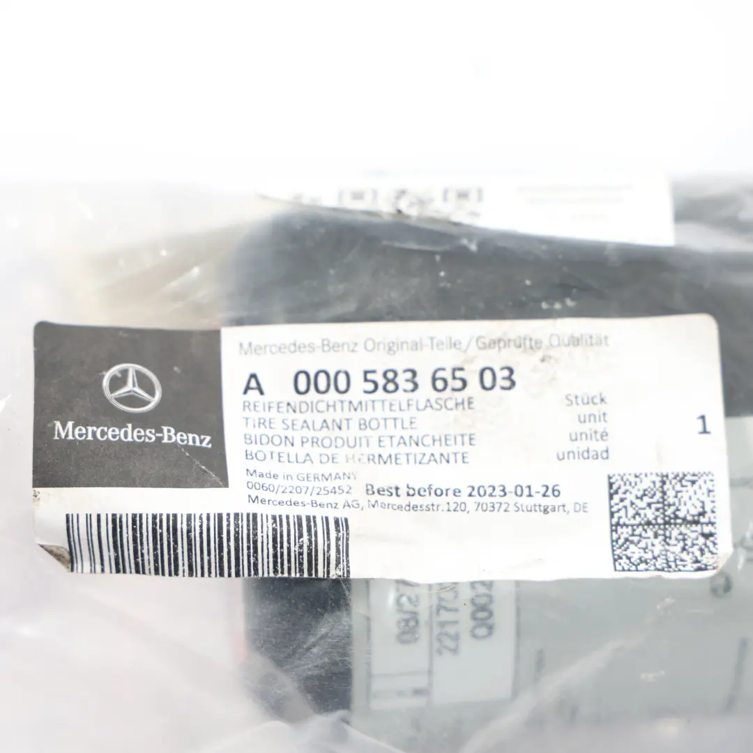 Conteneur Scellant Pneu Tirefit pour Mercedes W205 W213 W247 à propos du numéro de pièce A0005836503 Mercedes W205 W213 W247 Conteneur Scellant Pneu Tirefit - SKU A0005836503 - Numéro de pièce A0005836503
