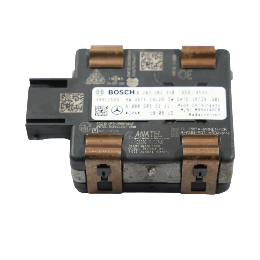 Vorne Abstand Sensor Radar Modul Steuergerät für Mercedes W205 mit Teilenummer A0009053111 Mercedes W205 Vorne Abstand Sensor Radar Modul Steuergerät - SKU A0009053111 - Teilenummer A0009053111