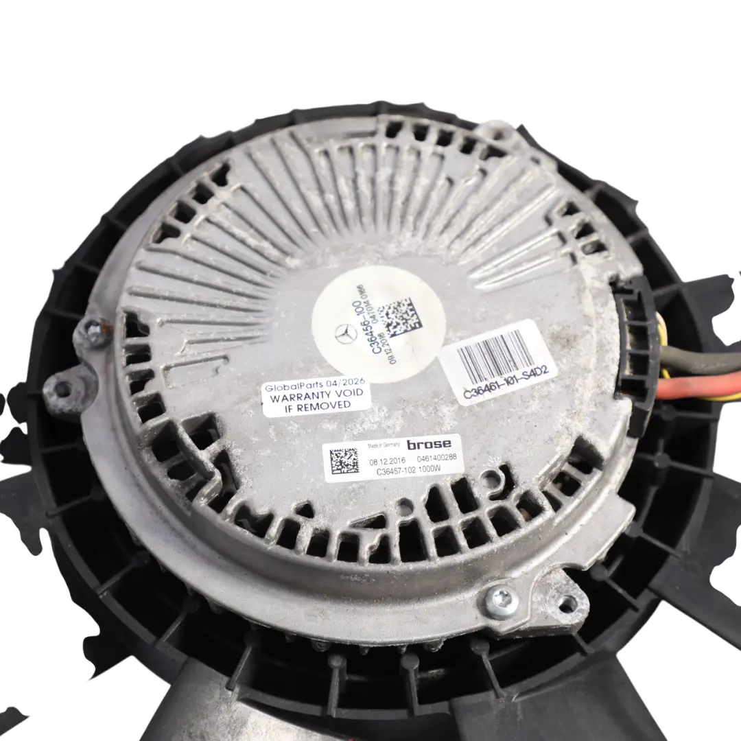 Moteur Ventilateur Refroidissement Radiateur pour Mercedes C205 C217 W222 à propos du numéro de pièce A0999069000 Mercedes C205 C217 W222 Moteur Ventilateur Refroidissement Radiateur - SKU A0999069000-1 - Numéro de pièce A0999069000