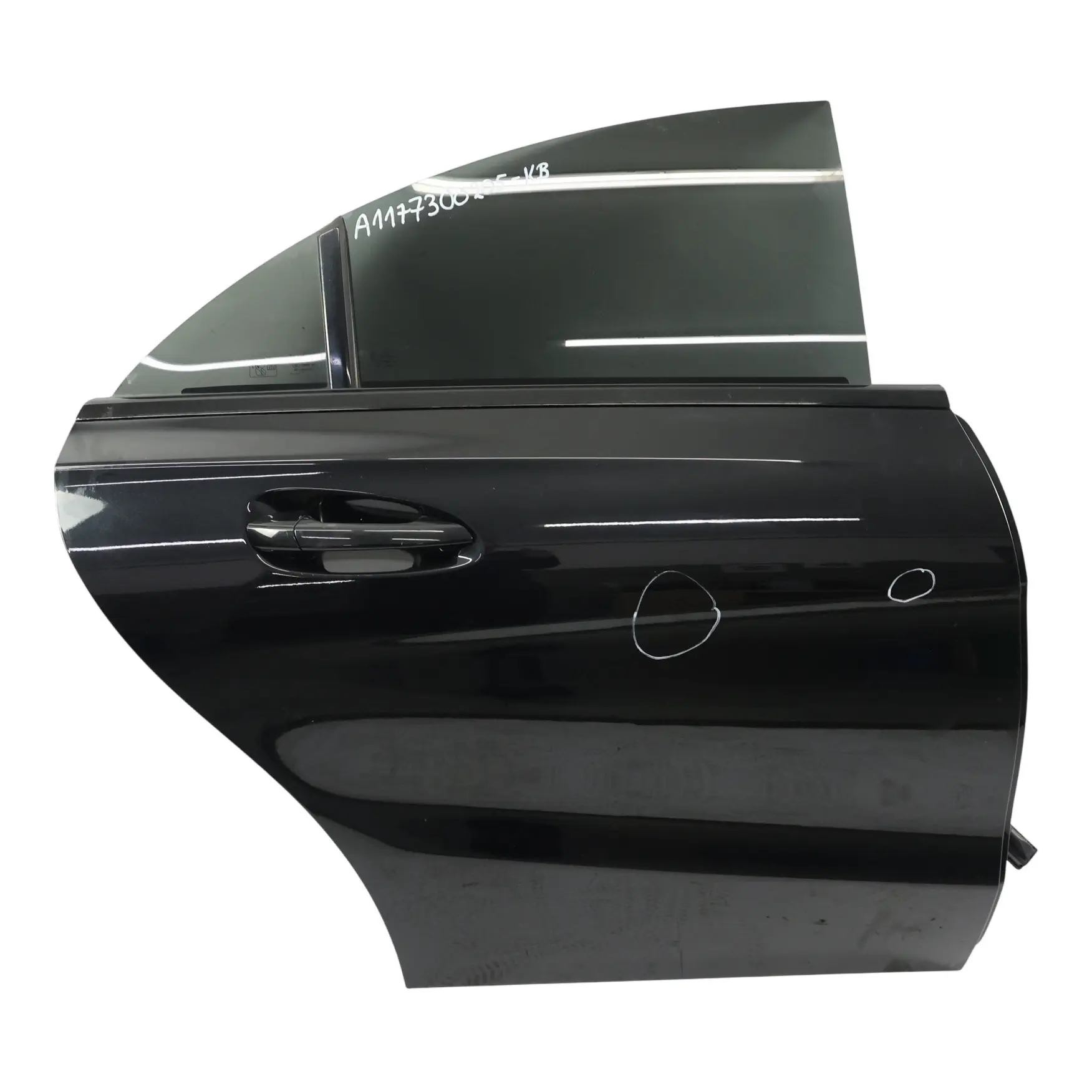 Mercedes CLA C117 Drzwi Prawe Tylnee Kosmos Black Czarny Metalik - 191