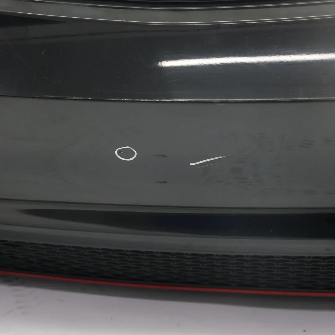 Bumper Trim Panel AMG Kosmos Black Metallic - 191 to Mercedes C117 Rear with Part number A1178805040 Mercedes C117 Rear Bumper Trim Panel AMG Kosmos Black Metallic - 191 - SKU A1178805040-KB1 - Part number A1178805040