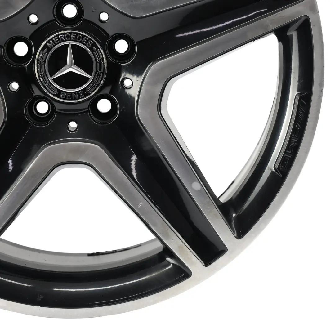 Alloy Wheel Rim Black/Silver 19" 8J ET43.5 5-Spoke to Mercedes X156 with Part number A1564010600 Mercedes X156 Alloy Wheel Rim Black/Silver 19" 8J ET43.5 5-Spoke - SKU A1564010600-10 - Part number A1564010600
