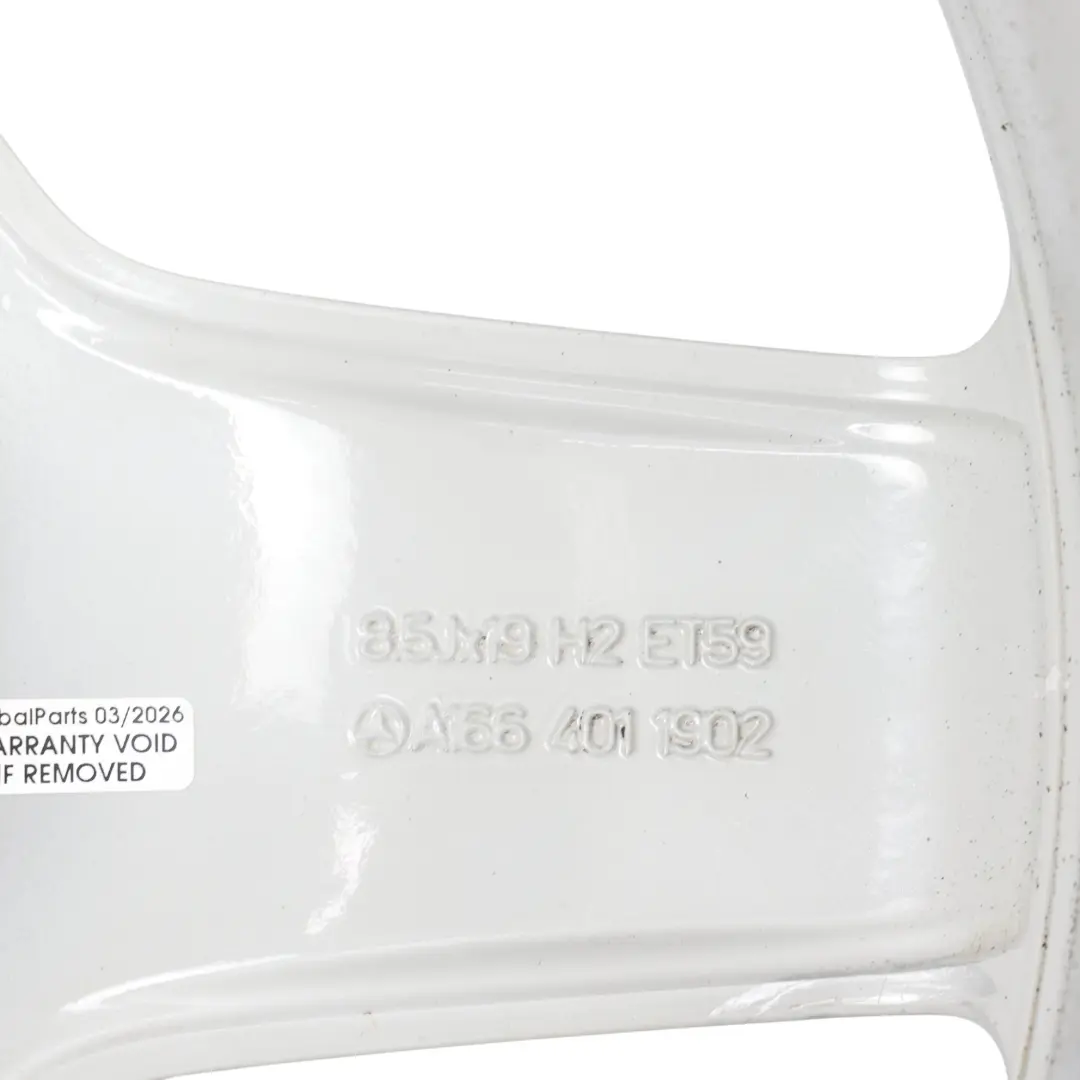 Cerchio in lega argento 19" ET:59 8.5J per Mercedes ML W166 AMG con numero di parte A1664011902 Mercedes ML W166 AMG Cerchio in lega argento 19" ET:59 8.5J - SKU A1664011902-2 - Numero di parte A1664011902