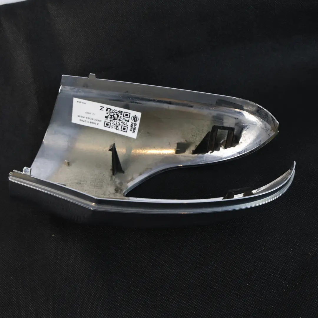 Wing Mirror Housing Cover Chrome Left N/S to Mercedes W169 W245 with Part number A1698110760 Mercedes W169 W245 Wing Mirror Housing Cover Chrome Left N/S - SKU A1698110760 - Part number A1698110760