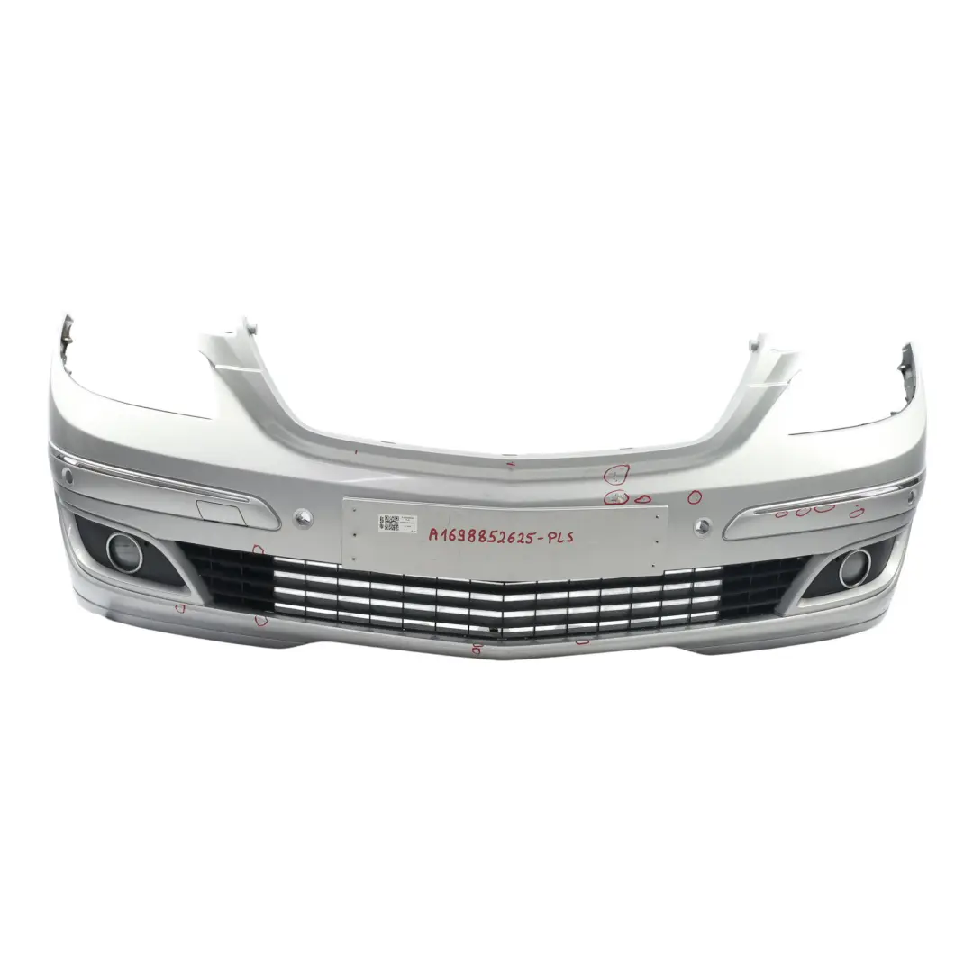 Front Bumper Trim Panel Parktronic Polar Silver Metallic - 761 to Mercedes W245 with Part number A1698852625 Mercedes W245 Front Bumper Trim Panel Parktronic Polar Silver Metallic - 761 - SKU A1698852625-PLS - Part number A1698852625