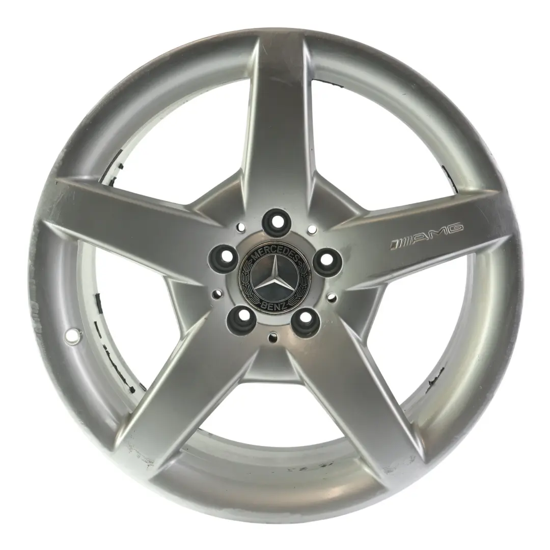 Llanta aleación trasera plateada 18" 8,5J ET:30 para Mercedes C209 AMG con número de pieza A1714011702 Mercedes C209 AMG Llanta aleación trasera plateada 18" 8,5J ET:30 - SKU A1714011702-2 - Número de pieza A1714011702