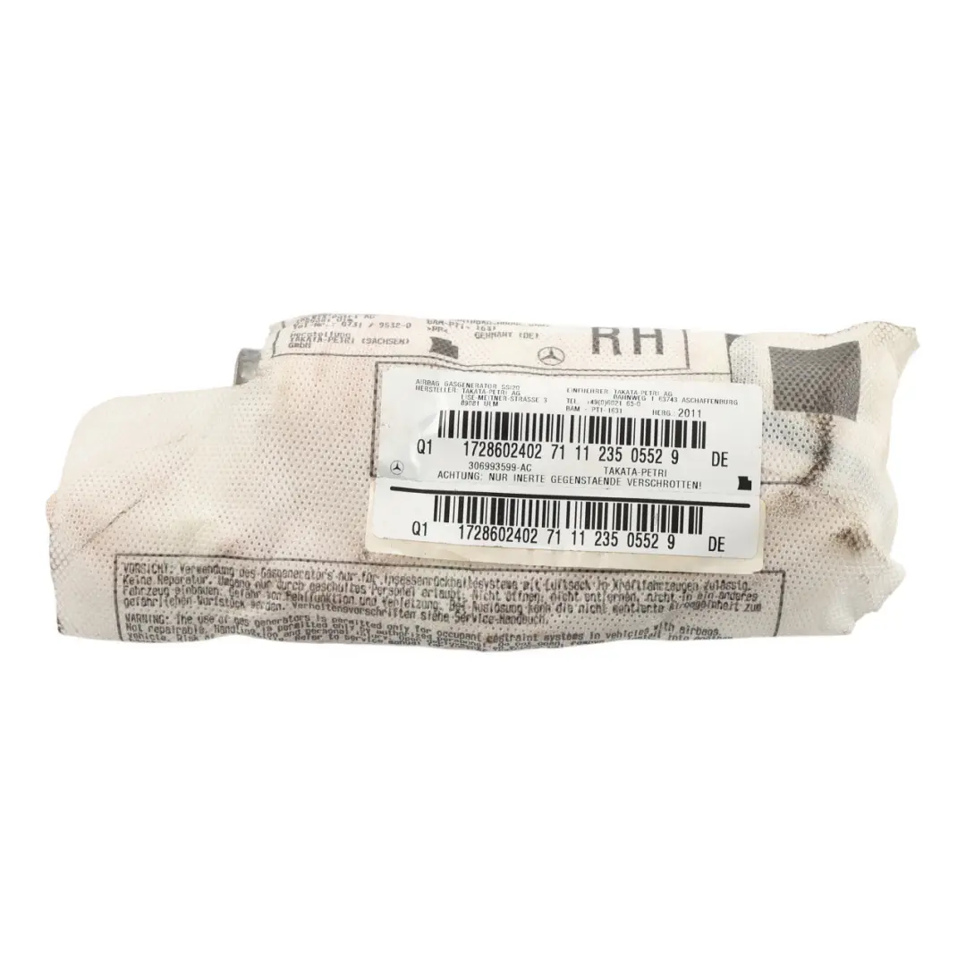 Mercedes SLK R172 Front Seat Side Air Module Unit Right O/S - SKU A1728602402 - Part number A1728602402