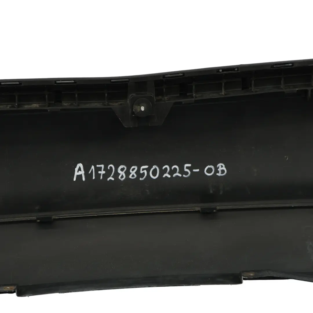 Bumper Trim Panel Covering Obsidian Black Metallic - 197 to Mercedes SLK R172 Rear with Part number A1728850225 Mercedes SLK R172 Rear Bumper Trim Panel Covering Obsidian Black Metallic - 197 - SKU A1728850225-OB - Part number A1728850225