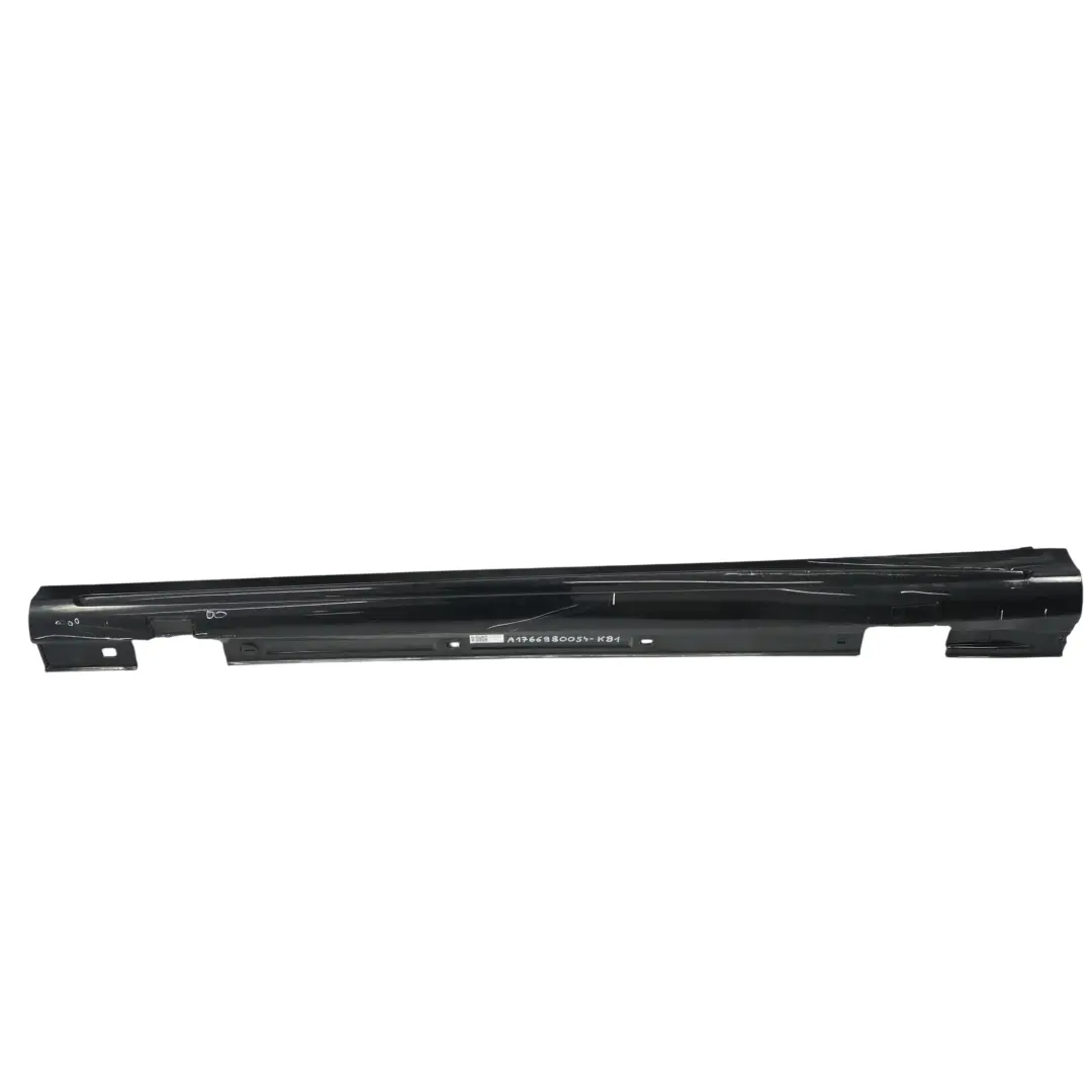 Side Skirt AMG Left N/S Door Sill Cosmic Black to Mercedes W176 W246 with Part number A1766980054 Mercedes W176 W246 Side Skirt AMG Left N/S Door Sill Cosmic Black - SKU A1766980054-KB1 - Part number A1766980054