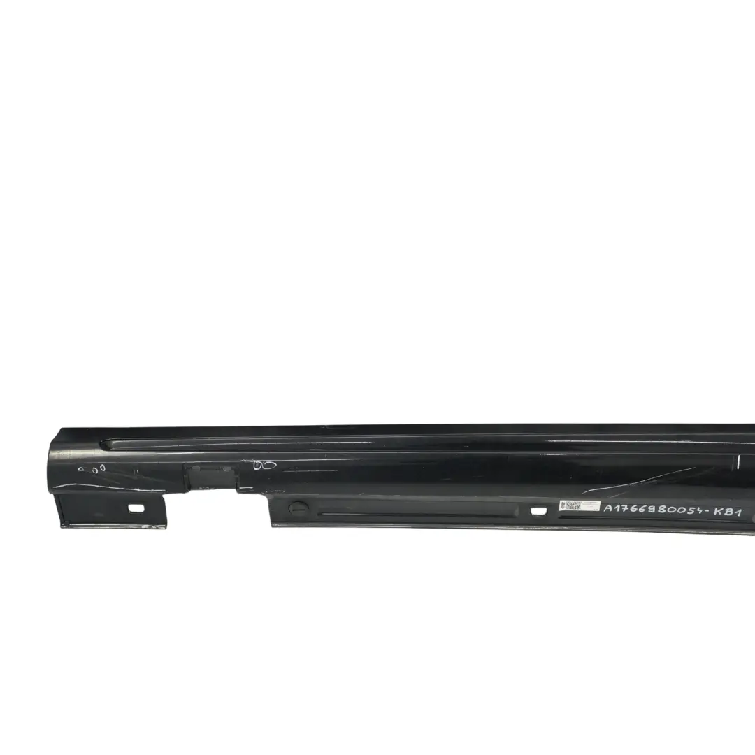 Side Skirt AMG Left N/S Door Sill Cosmic Black to Mercedes W176 W246 with Part number A1766980054 Mercedes W176 W246 Side Skirt AMG Left N/S Door Sill Cosmic Black - SKU A1766980054-KB1 - Part number A1766980054