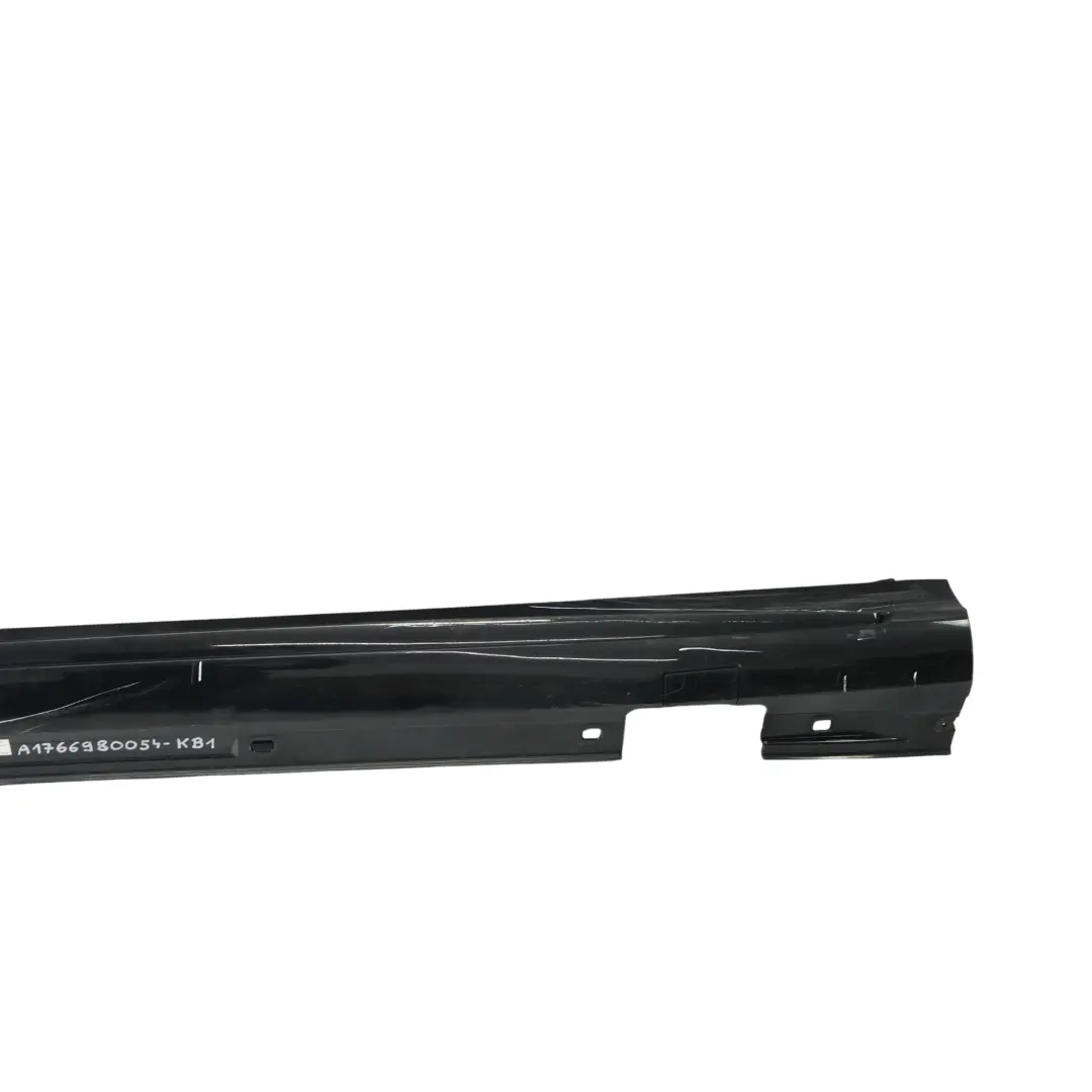 Mercedes W176 Seitenschweller AMG Links Türschwellerabdeckung Cosmic Schwarz 191 - SKU A1766980054-KB1 - Teilenummer A1766980054
