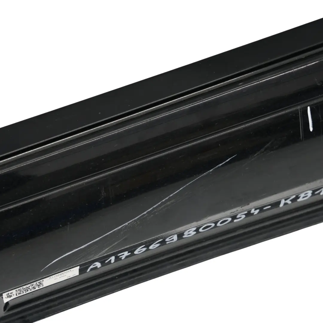Mercedes W176 W246 Side Skirt AMG Left N/S Door Sill Cosmic Black - SKU A1766980054-KB1 - Part number A1766980054