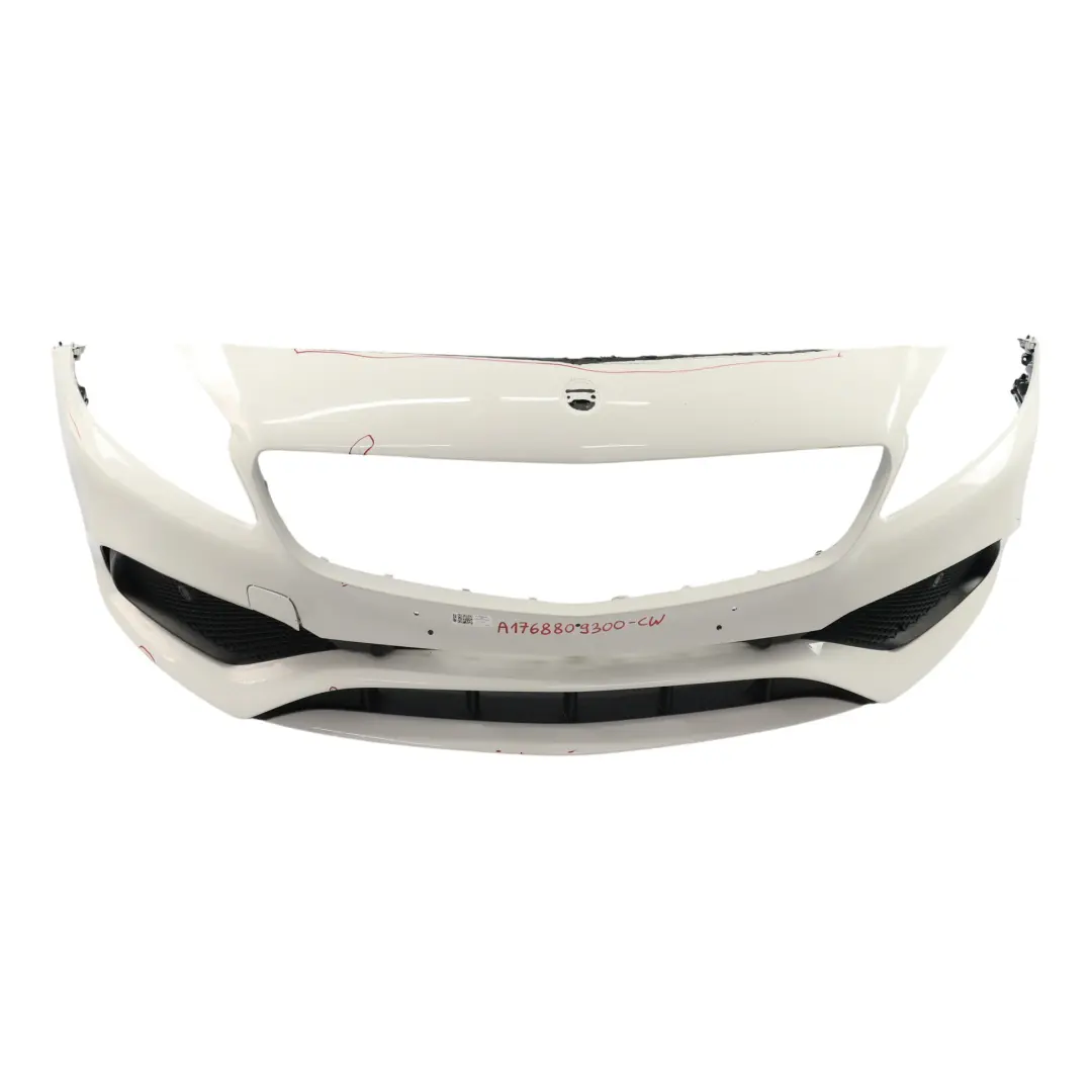 Mercedes W176 Front Bumper AMG Trim Panel Cover Calcite White - 650 - SKU A1768809300-CW - Part number A1768809300