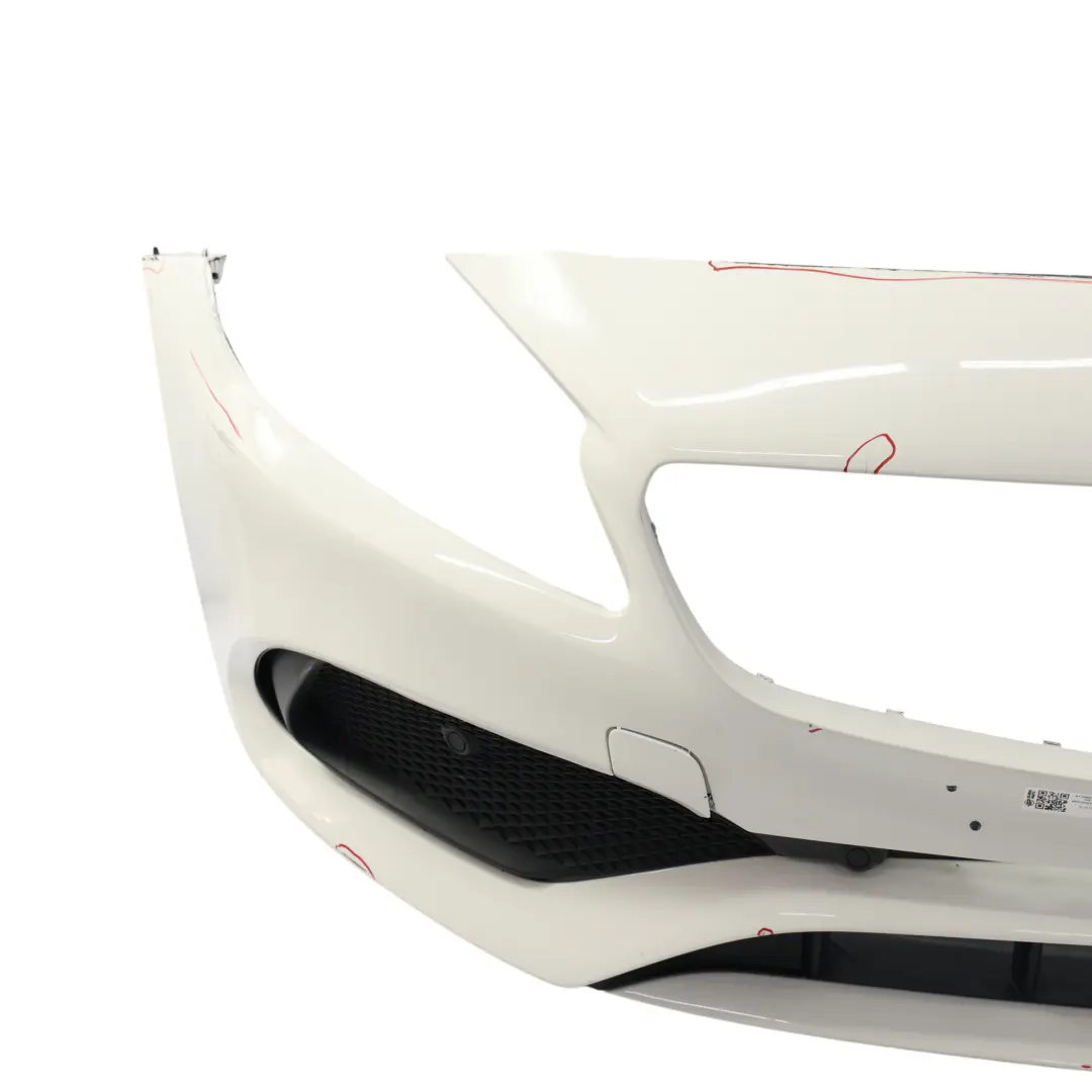 Mercedes W176 Przedni Zderzak AMG Calcite White Biały - 650 - SKU A1768809300-CW - Numer Części A1768809300