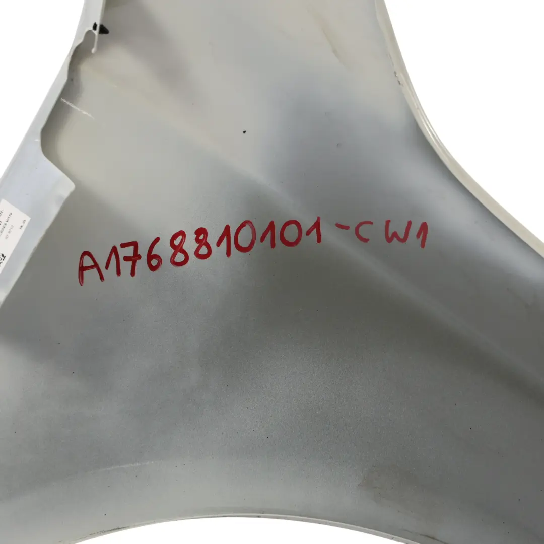 Mercedes W176 Wing Fender Panel Front Left N/S Side Trim Cover Calcite White 650 - SKU A1768810101-CW1 - Part number A1768810101