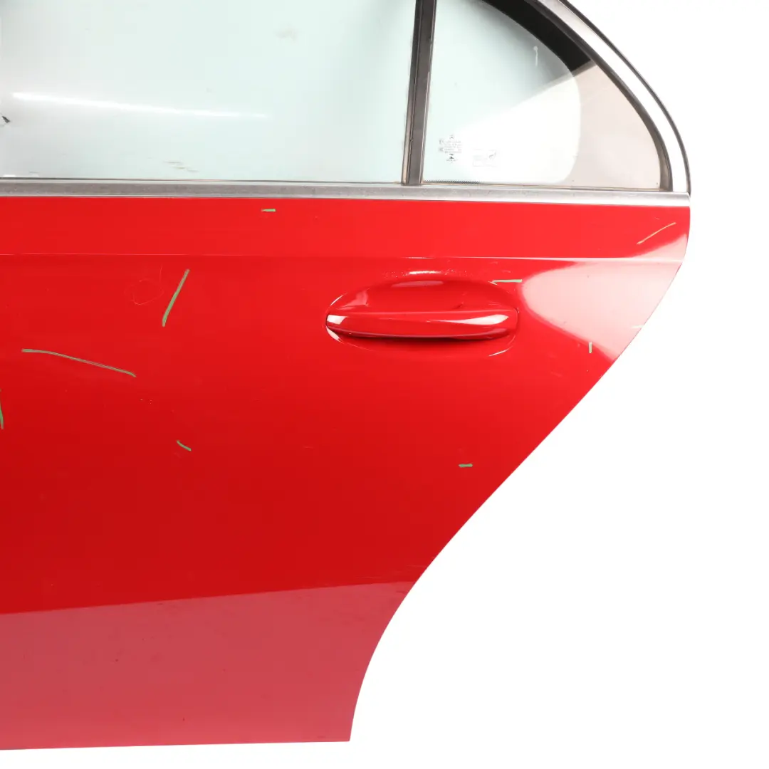 Door Rear Left N/S Patagonia Red Metallic to Mercedes W177 A-Class with Part number A1777301300 Mercedes W177 A-Class Door Rear Left N/S Patagonia Red Metallic - SKU A1777301300-JUR - Part number A1777301300