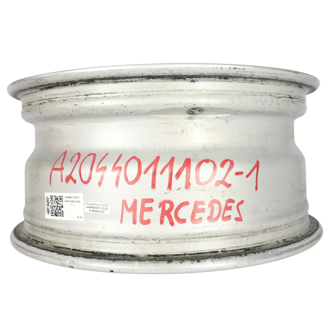 Mercedes W204 Wheel Rim Silver 7 Hole Alloy 16" ET:43 7J - SKU A2044011102-1 - Part number A2044011102