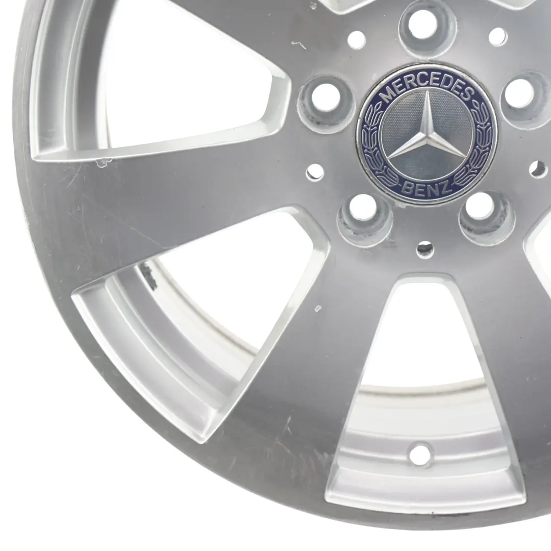 Mercedes W204 Argento 7 Fori Cerchio In Lega 16" ET:43 7J - SKU A2044011102-2 - Numero di parte A2044011102