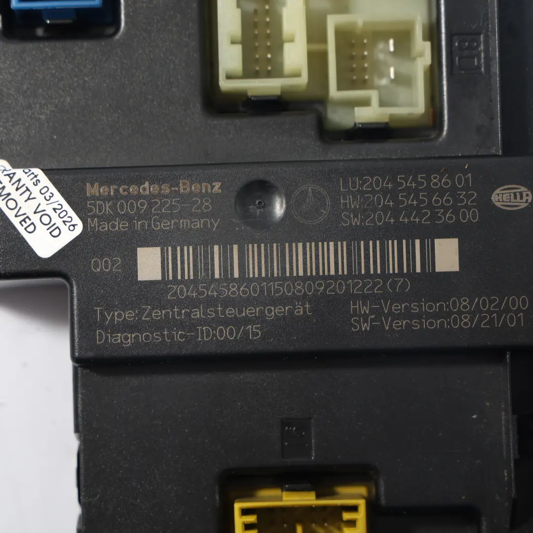 Fuse Box Rear Relay Control Unit Module SAM to Mercedes W204 with Part number A2045458601 Mercedes W204 Fuse Box Rear Relay Control Unit Module SAM - SKU A2045458601-1 - Part number A2045458601