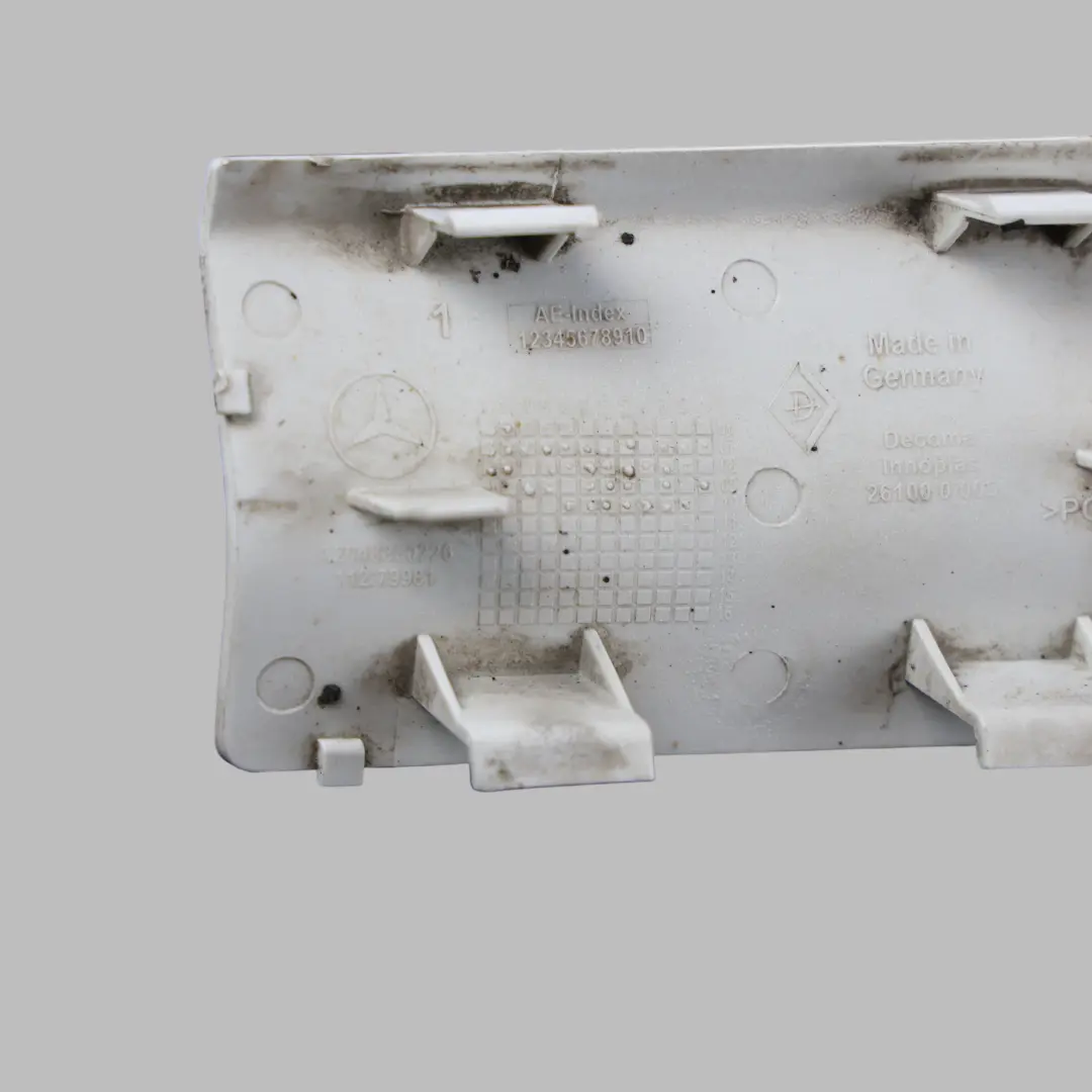 Bumper Tow Hook Cover Trim Calcite White - 650 to Mercedes W204 Rear with Part number A2048850226 Mercedes W204 Rear Bumper Tow Hook Cover Trim Calcite White - 650 - SKU A2048850226-CW - Part number A2048850226