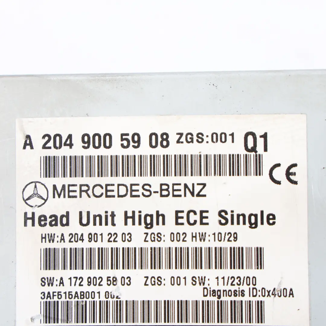 Mercedes W204 COMAND Navegación CD Radio Sat Nav Unidad - SKU A2049005908-3 - Número de pieza A2049005908