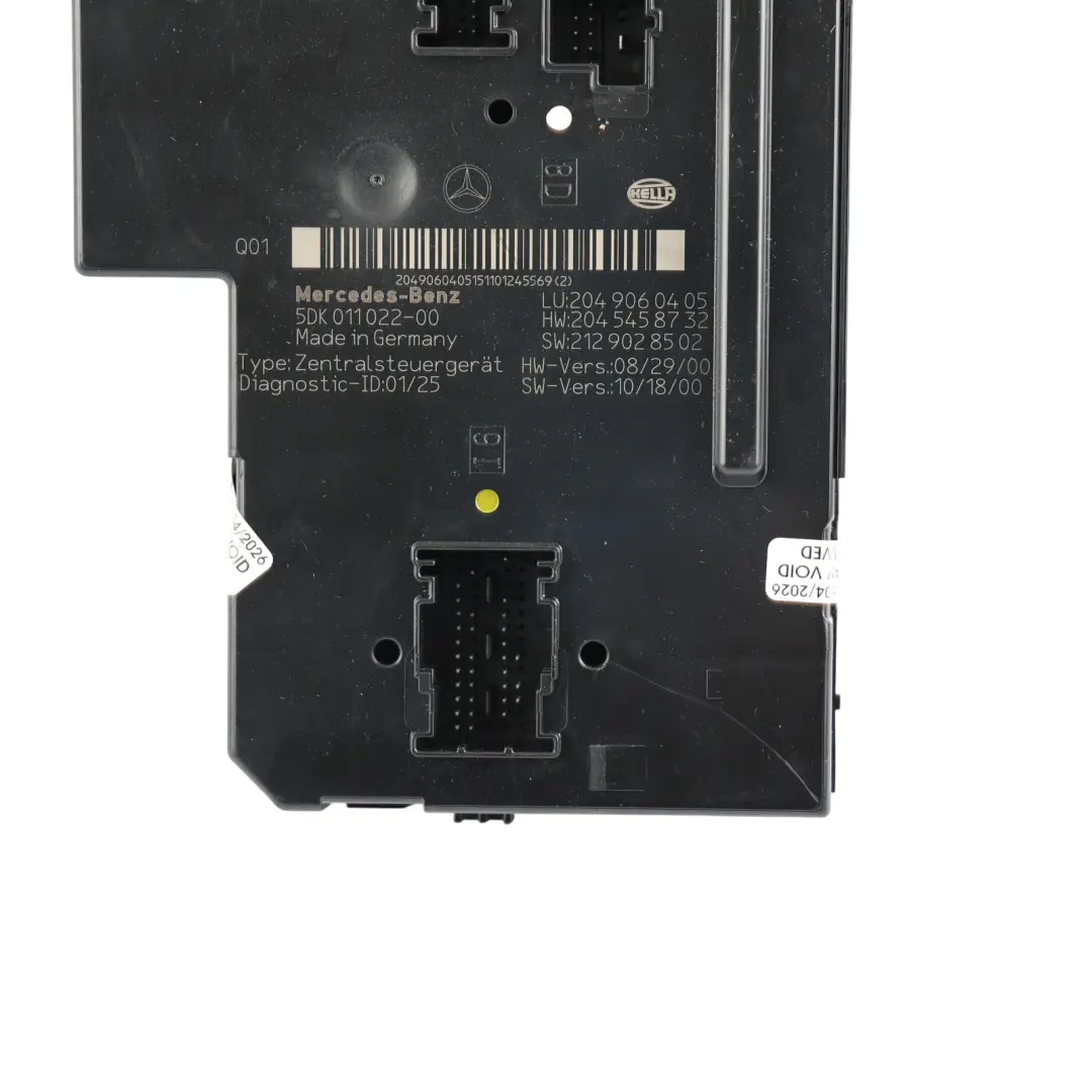 Mercedes W204 Front Fuse Relay Control Module Unit - SKU A2049060405-1 - Part number A2049060405