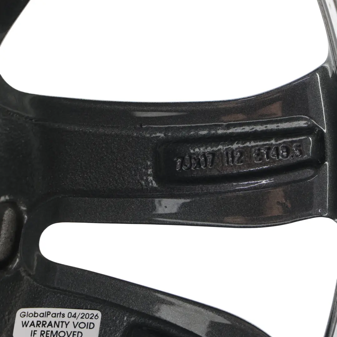 Rim Alloy 5-Double-Spoke 17" 7J ET48,5 to Mercedes W205 Wheel with Part number A2054010200 Mercedes W205 Wheel Rim Alloy 5-Double-Spoke 17" 7J ET48,5 - SKU A2054010200-5 - Part number A2054010200