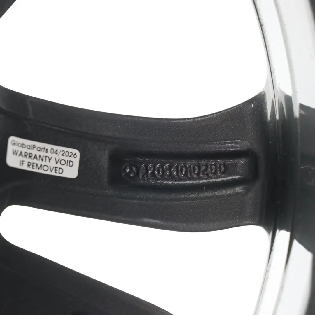 Alloy Wheel Rim 5 Double Spoke 17" 7J ET:48,5 to Mercedes W205 with Part number A2054010200 Mercedes W205 Alloy Wheel Rim 5 Double Spoke 17" 7J ET:48,5 - SKU A2054010200-6 - Part number A2054010200