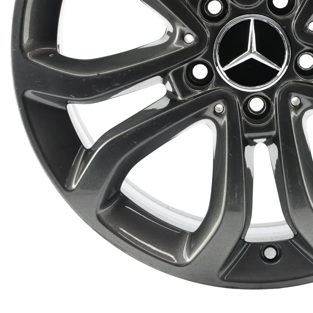 Alloy Wheel Rim 5 Double Spoke 17" 7J ET:48,5 to Mercedes W205 with Part number A2054010200 Mercedes W205 Alloy Wheel Rim 5 Double Spoke 17" 7J ET:48,5 - SKU A2054010200-6 - Part number A2054010200