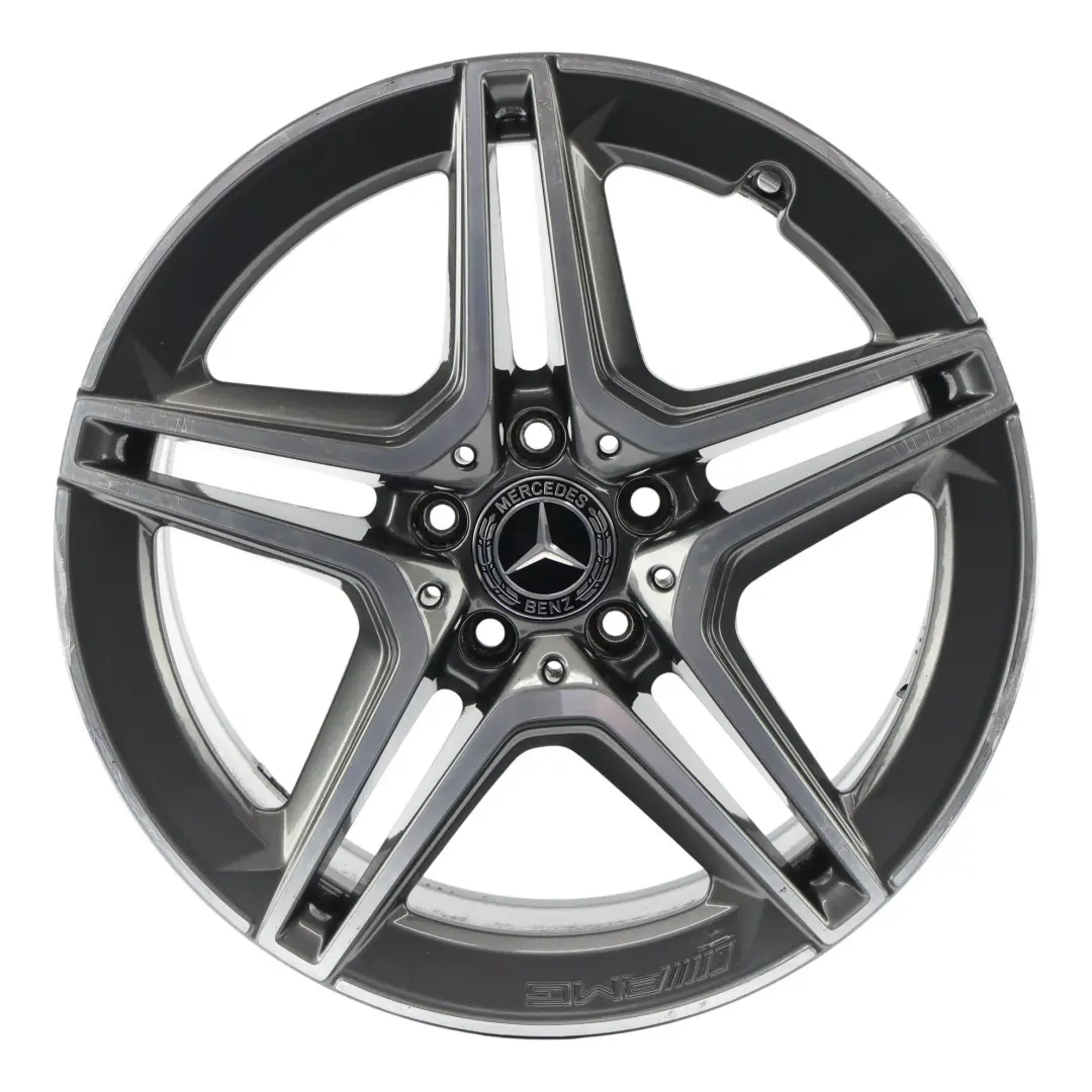 Alloy Wheel Rim AMG 18" ET:49 8,5J 5 Double Spoke to Mercedes W205 Rear with Part number A2054019600 Mercedes W205 Rear Alloy Wheel Rim AMG 18" ET:49 8,5J 5 Double Spoke - SKU A2054019600-2 - Part number A2054019600
